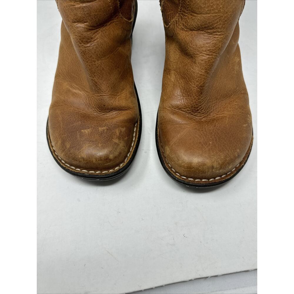 UGG Australia Hartley Brown Leather Shearling Lined Wedge Boot Women’s 8 - Picture 11 of 16
